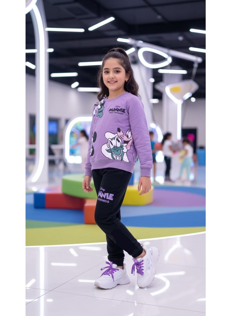 Minnie pajamas Lilac and black casual set